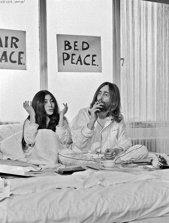 Yoko Ono e John Lennon - Amsterdam 1969